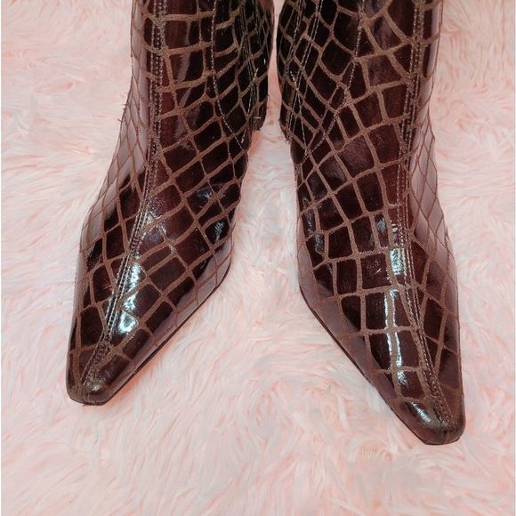 𝅺Diego Di Lucca Croc Embossed boot 6.5 B - Picture 4 of 15